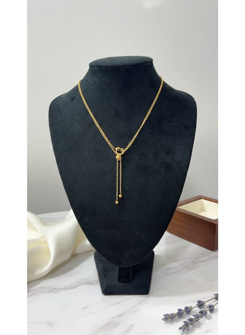 WARD Elegant Gold Plated Stainless Steel Necklace for Women - Modern Stylish Design - Tarnish Resistant. - Image 2